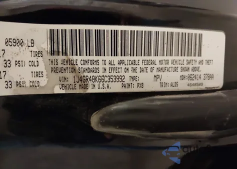 2006 Jeep Grand Cherokee Laredo from USA, damaged, VIN 1J4GR48K46C367518